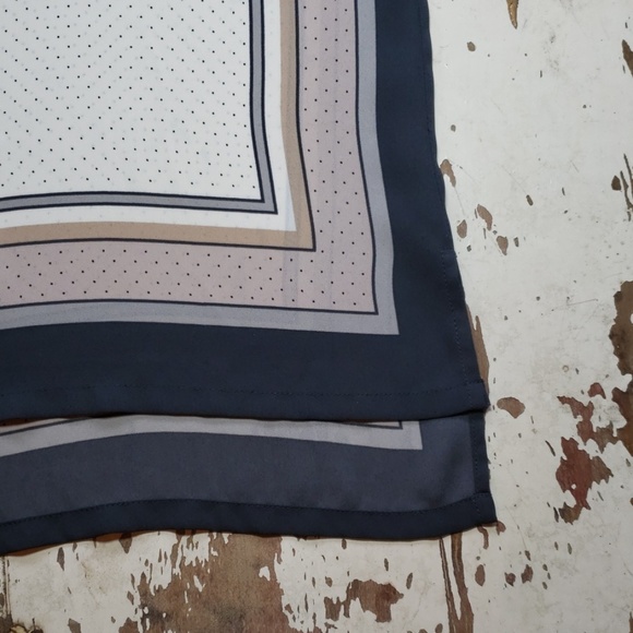 LOFT Silky Feel Tiny Dots & Scarf Frame Blouse - Picture 3 of 6